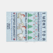 Couverture Polaire Fête d'éléphant blanc Cadeau personnalisé drôle (Devant (Horizontal))