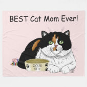Couverture Polaire Fête des mères Calico Cat (Devant (Horizontal))
