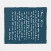 Couverture Polaire Fête des mères Chère maman Lettre personnalisée (Devant (Horizontal))