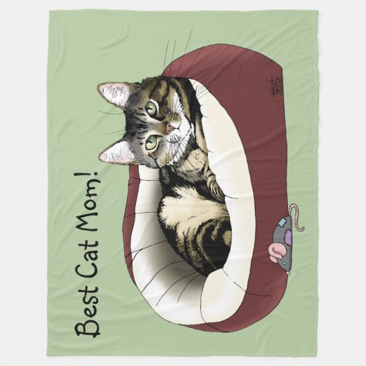 Couverture Polaire Fête des mères de chat (Devant)