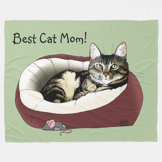 Couverture Polaire Fête des mères de chat (Devant (Horizontal))