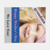 Couverture Polaire Fête des mères de grand-mère (Devant (Horizontal))