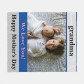 Couverture Polaire Fête des mères de grand-mère (Devant (Horizontal))