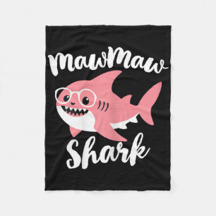 Couverture Polaire Fête des mères de requins Mawmaw Grand-mère drôle