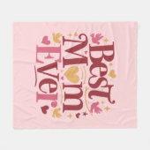 Couverture Polaire Fête des mères Meilleure maman jamais (Devant (Horizontal))