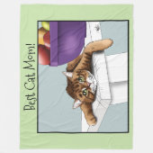 Couverture Polaire Fête des mères Orange Tabby Cat (Devant)