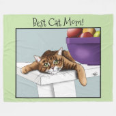 Couverture Polaire Fête des mères Orange Tabby Cat (Devant (Horizontal))