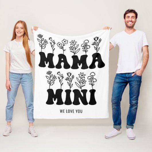 Couverture Polaire Fête des mères personnalisées (En situation)