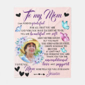 Couverture Polaire Fête des mères qui dit et cite de la fille à maman (Devant)