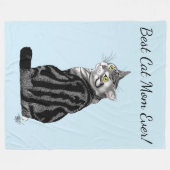 Couverture Polaire Fête des mères Tabby Cat (Devant (Horizontal))