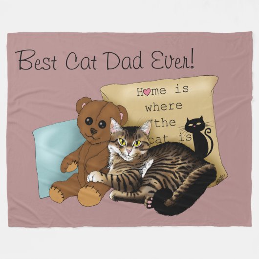 Couverture Polaire Fête des pères (Devant (Horizontal))