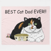 Couverture Polaire Fête des pères Calico Cat (Devant (Horizontal))