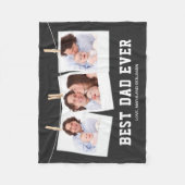 Couverture Polaire Fête des pères| Collage photo de Best Dad Ever 3 (Devant)