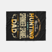 Couverture Polaire Fête des pères de chasse amusante - Springer Spani (Devant (Horizontal))