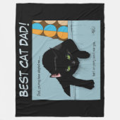 Couverture Polaire Fête des pères de chat noir (Devant)