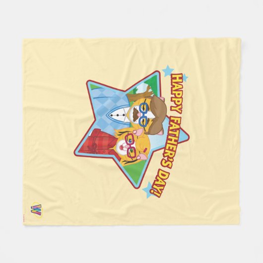 Couverture Polaire Fête des pères heureuse ! (Devant (Horizontal))