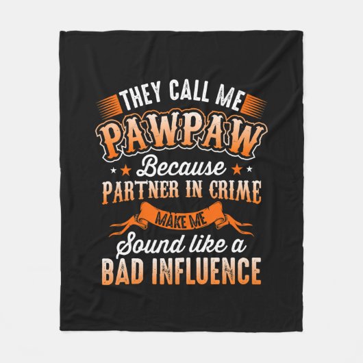 Couverture Polaire Fête des pères | Mens On M'Appelle Pawpaw (Devant)