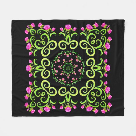 Couverture Polaire Fête des roses Fiesta (Devant (Horizontal))