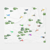 Couverture Polaire Fête d'Illustration de ski alpin Freeride (Devant (Horizontal))