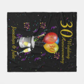 Couverture Polaire Fête du 30e anniversaire du Mariage élégant (Devant (Horizontal))