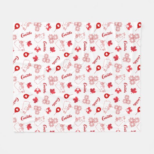 Couverture Polaire Fête du Canada (Devant (Horizontal))