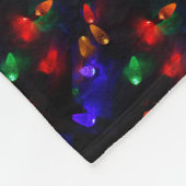 Couverture Polaire Fête fée Noël lumières hiver neige (Coin)