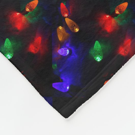 Couverture Polaire Fête fée Noël lumières hiver neige (Coin)