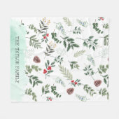 Couverture Polaire Fête Noël Botanique Fête Florale (Devant (Horizontal))