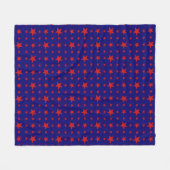 Couverture Polaire Fête Red on Blue (Devant (Horizontal))