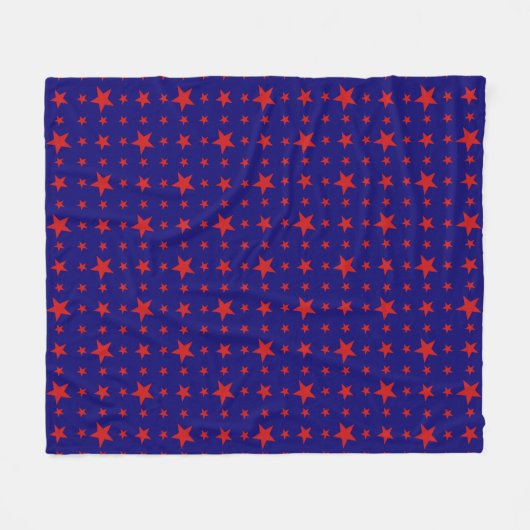 Couverture Polaire Fête Red on Blue (Devant (Horizontal))