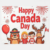 Couverture Polaire Fêter la joie du Canada (Devant (Horizontal))