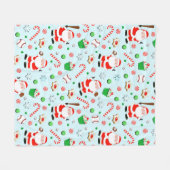 Couverture Polaire Fêtes de Noël de baseball (Devant (Horizontal))