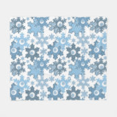 Couverture Polaire Fêtes de Noël Fête hiver Flamme de neige brillant (Devant (Horizontal))