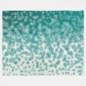 Couverture Polaire Fêtes de Noël Hiver Flambeaux Turquoises (Devant (Horizontal))