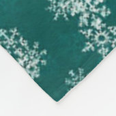Couverture Polaire Fêtes de Noël Hiver Flambeaux Turquoises (Coin)