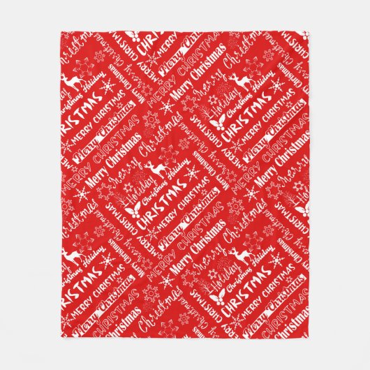 Couverture Polaire Fêtes de Noël, motif de Noël, hiver (Devant)