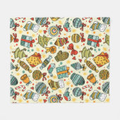 Couverture Polaire Fêtes de Noël Whimsical Festive saisonnier (Devant (Horizontal))