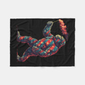 Couverture Polaire Feu d'artifice 4 juillet Hommes Sasquatch Amérique (Devant (Horizontal))