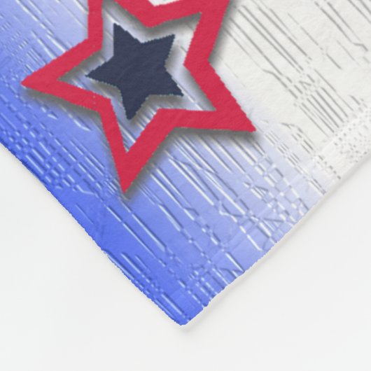 Couverture Polaire Feu d'artifice en bleu blanc rouge (Coin)