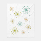 Couverture Polaire Feu d'artifice rétro Starbursts Mi-siècle (Devant)