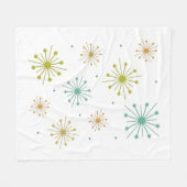 Couverture Polaire Feu d'artifice rétro Starbursts Mi-siècle (Devant (Horizontal))