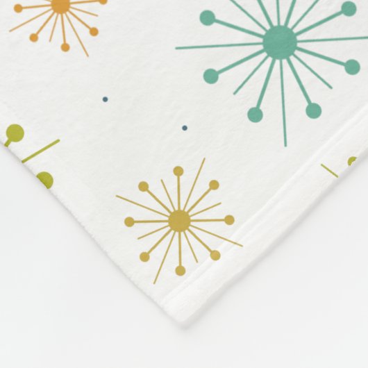 Couverture Polaire Feu d'artifice rétro Starbursts Motif du milieu du (Coin)