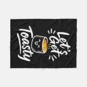 Couverture Polaire Feu de camp marshmallow grillé (Devant (Horizontal))