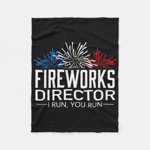 Couverture Polaire Feu de feu d'artifice Shirt 4 juillet Célébration