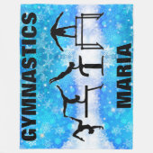 Couverture Polaire Feu de neige Gymnastique Filles Événements Blanche (Devant)