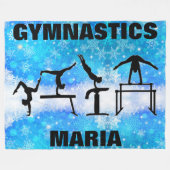 Couverture Polaire Feu de neige Gymnastique Filles Événements Blanche (Devant (Horizontal))