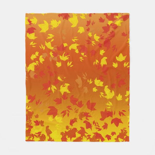 Couverture Polaire Feuillage d'automne (Devant)