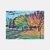 Couverture Polaire Feuillage d'automne dans le parc (Devant (Horizontal))