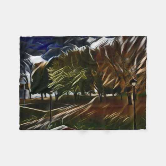 Couverture Polaire Feuillage d'automne dans le parc (Devant (Horizontal))