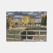 Couverture Polaire Feuillage d'automne dans le parc (Devant (Horizontal))